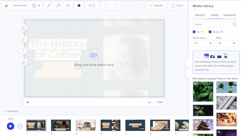 Animoto Online-Filmstudio