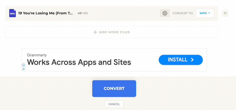 Audio Convert Com WAV-Datei