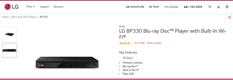 LG HDMI-DVD-Player BP330