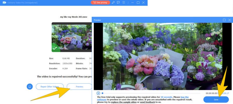 Video Fix Vorschau Speichern