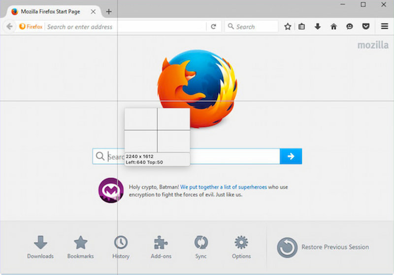 Vidmore Screen Recorder Bildschirmausschnitt festlegen