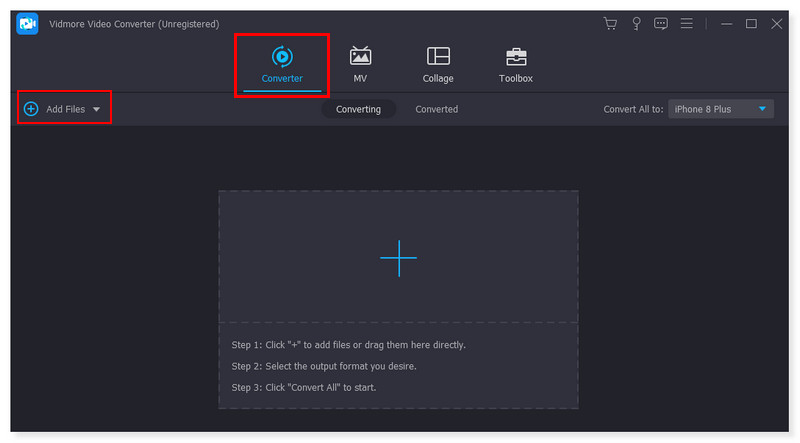 Vidmore Converter Datei hinzufügen