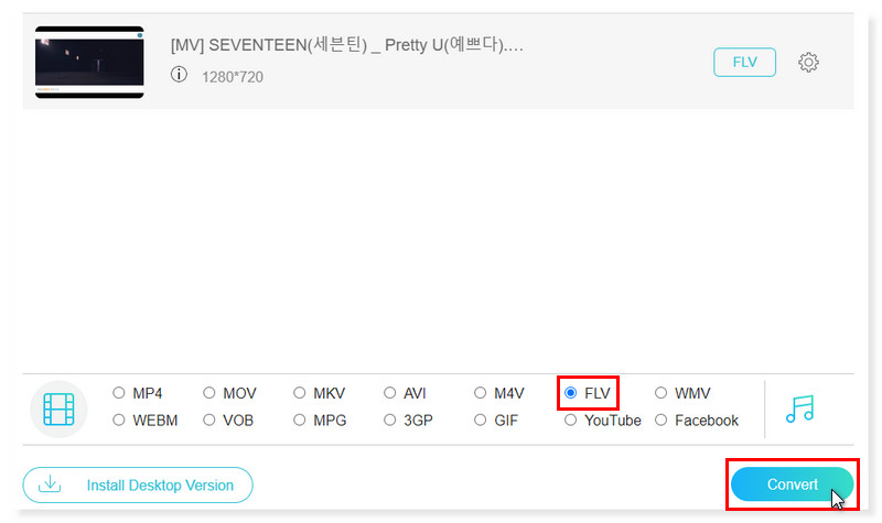 Vidmore Free Datei konvertieren