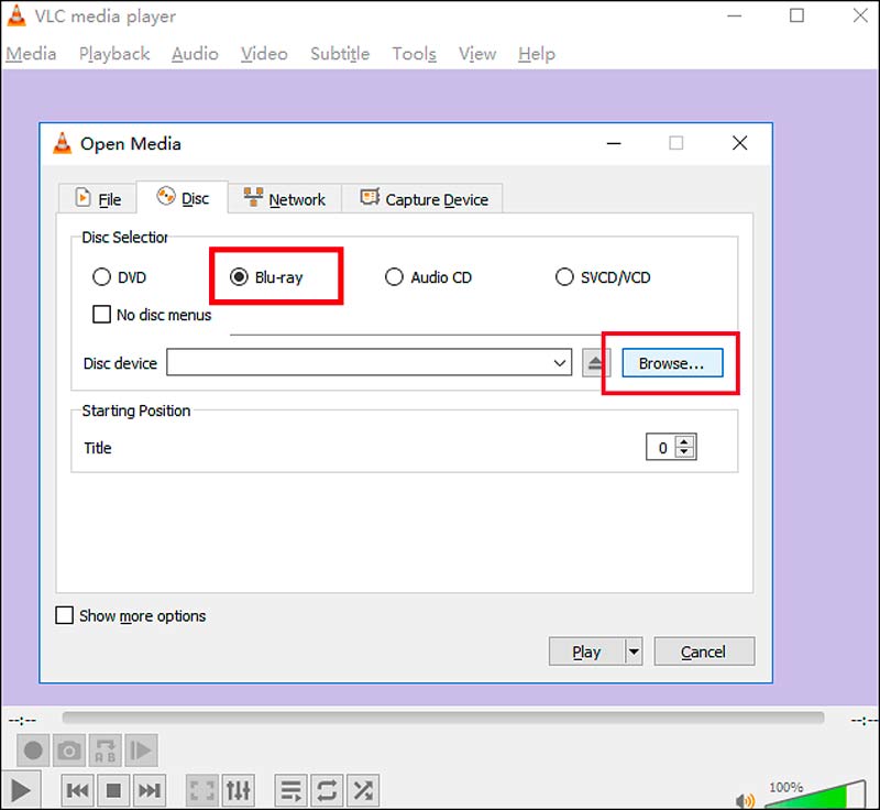 Blu-ray mit VLC wiedergeben