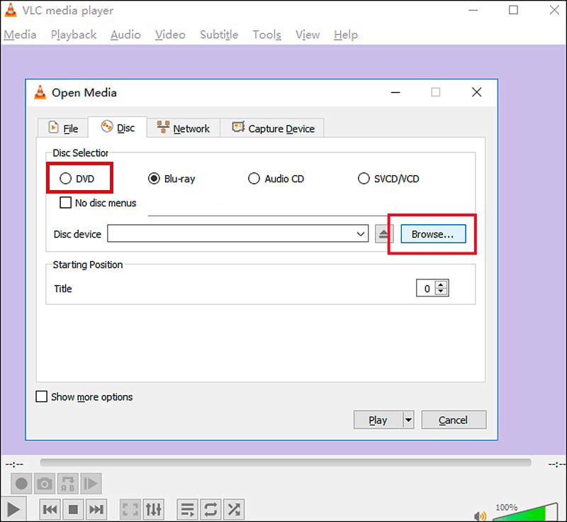VLC Laptop‑DVDs auf dem Laptop