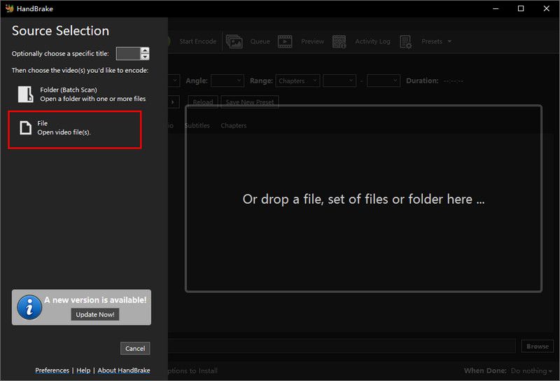 HDR mit HandBrake hinzufügen