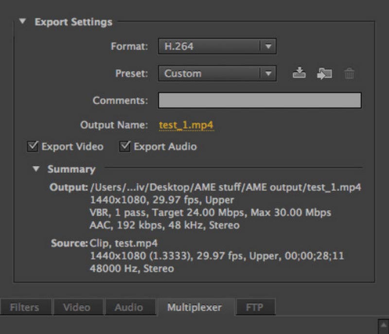 Adobe Premiere AVI-Export