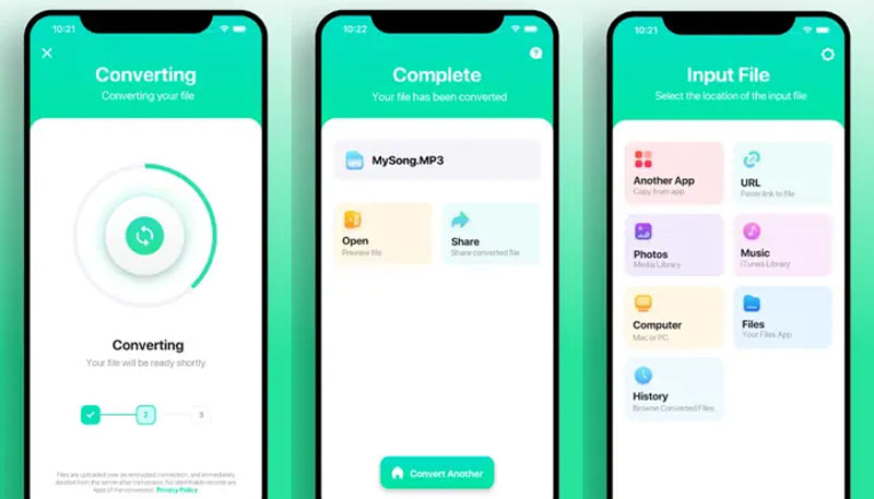 Audio‑Konverter‑Oberfläche