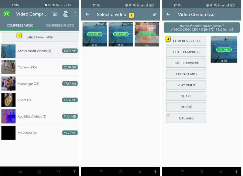 Twitter‑Video‑App Komprimieren