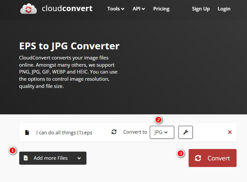 EPS JPG Cloudconvert Konvertieren
