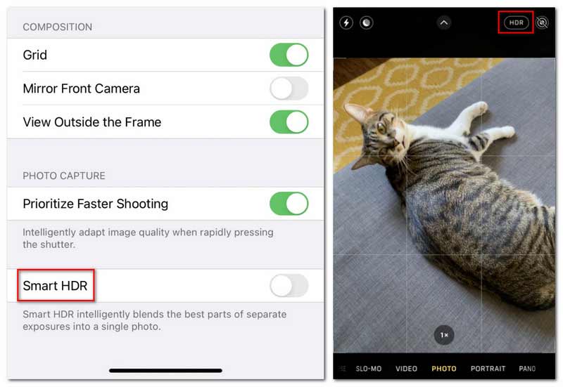iPhone 12 und älter – HDR einstellen