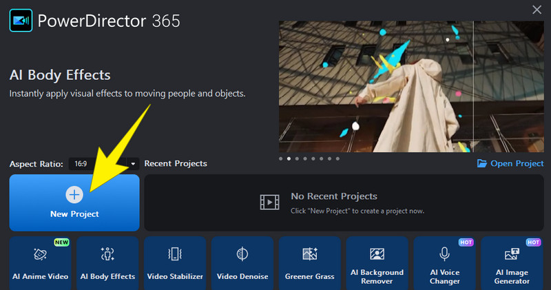 PowerDirector Datei importieren