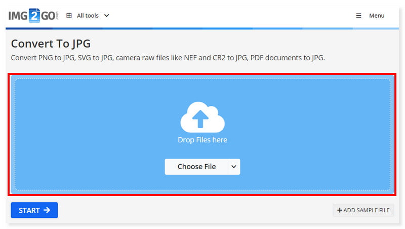 Img2Go JPG-Konverter