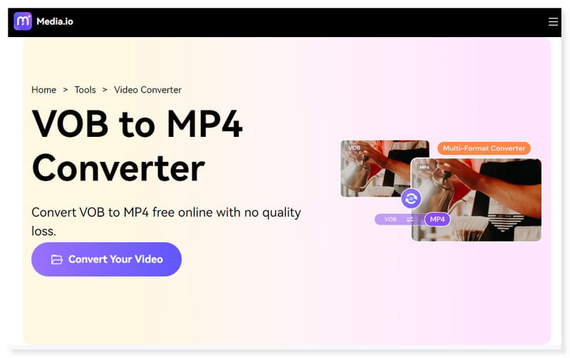 Media IO VOB-Datei konvertieren