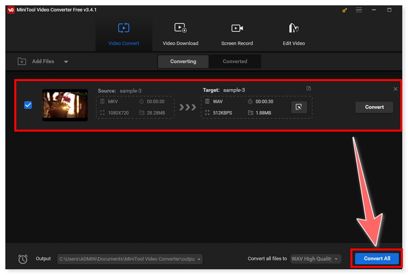 Minitool MKV-zu-WAV-Konverter