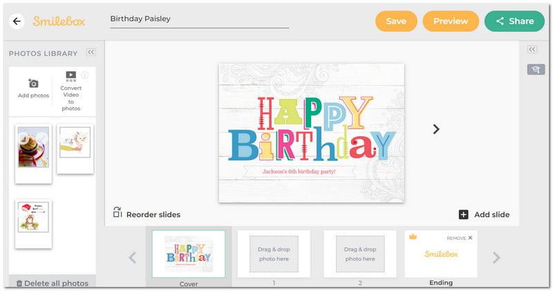 Smilebox Birthday Slideshow Maker