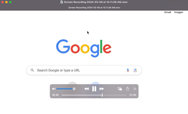 Vorschau des aufgenommenen Videos
