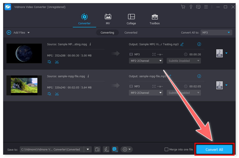 Vidmore Dateien in MP3 konvertieren