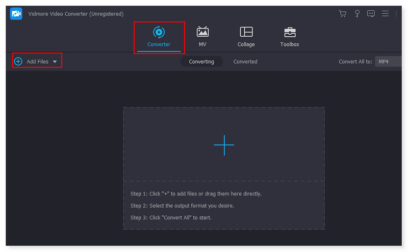 Vidmore Converter Offline Dateien hinzufügen