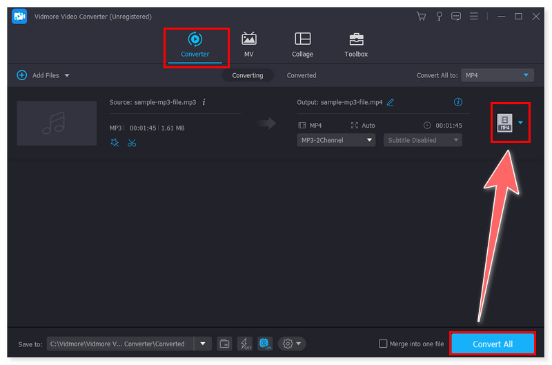 Vidmore MP3-zu-Video-Konverter