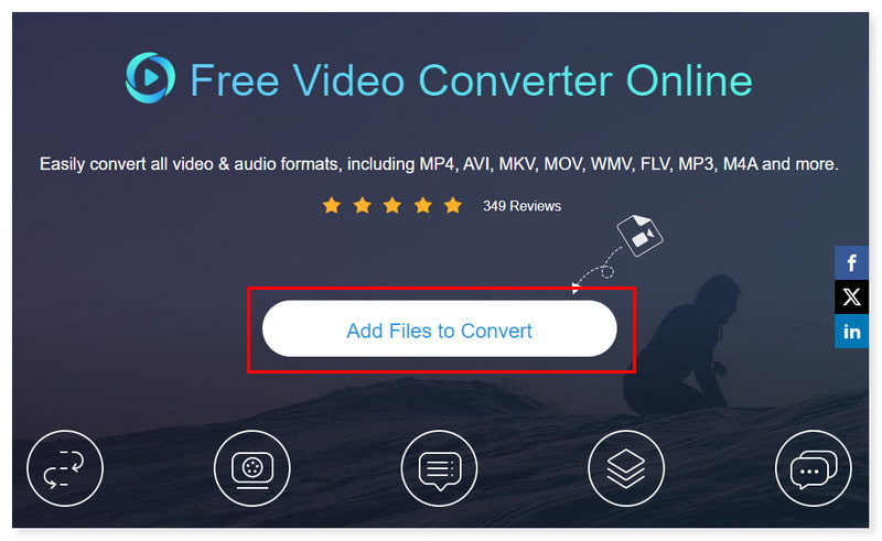 Vidmore Online Converter Datei hinzufügen
