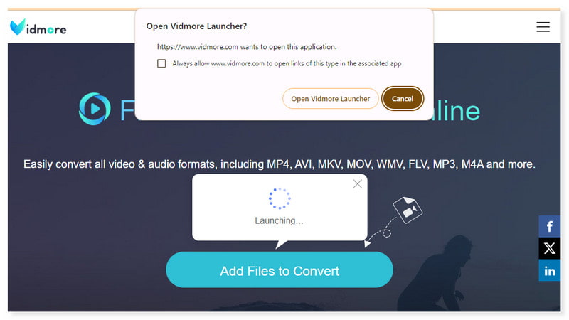 Vidmore Online MPG zu MP3