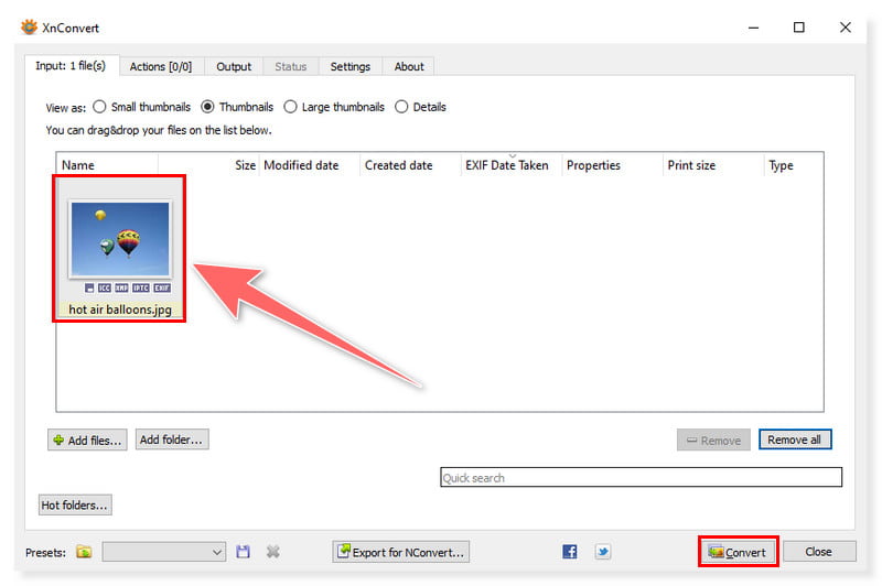 XnConvert JPG-Konverter