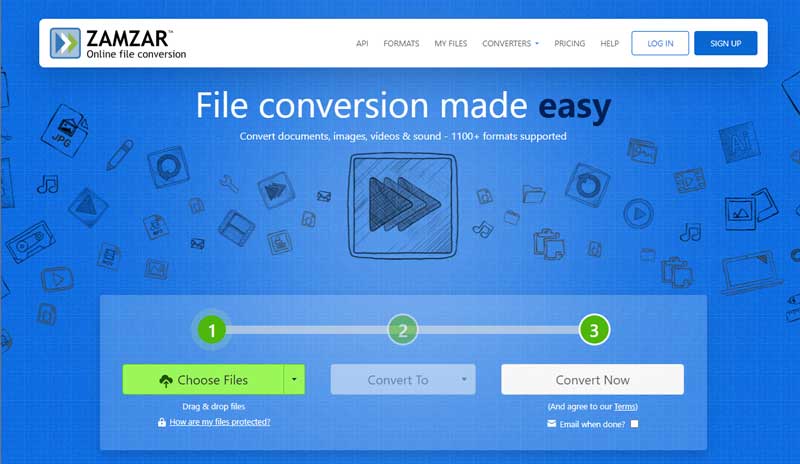 Mit Zamzar konvertieren