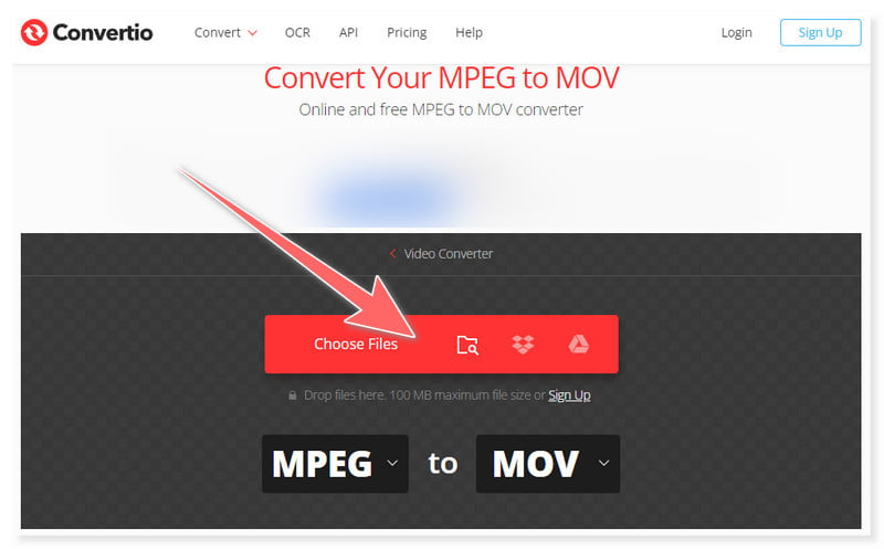Convertio MPEG-zu-MOV-Konverter