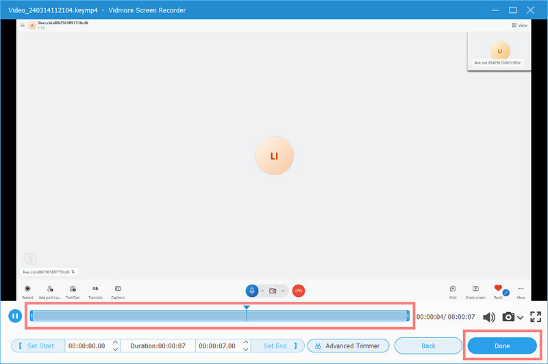 Aufnahme exportieren