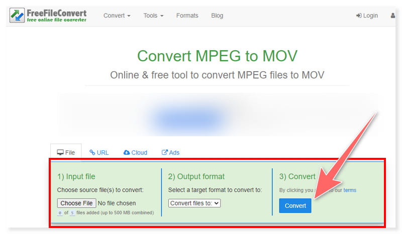 Free File Convert MPEG-zu-MOV-Konverter