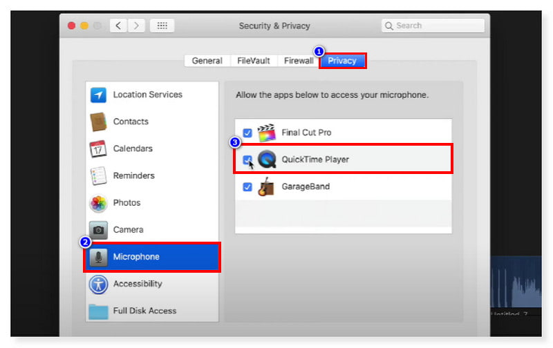 Mikrofon für QuickTime erlauben