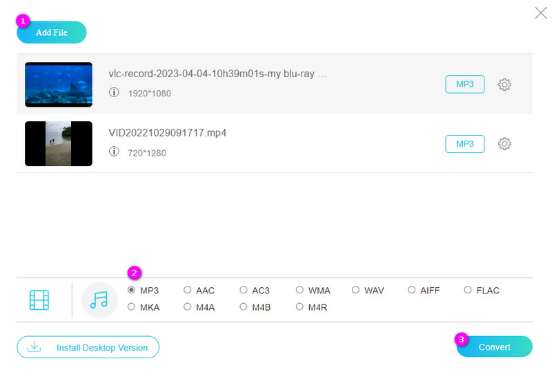 MP4 MP# Vidmore Online konvertieren