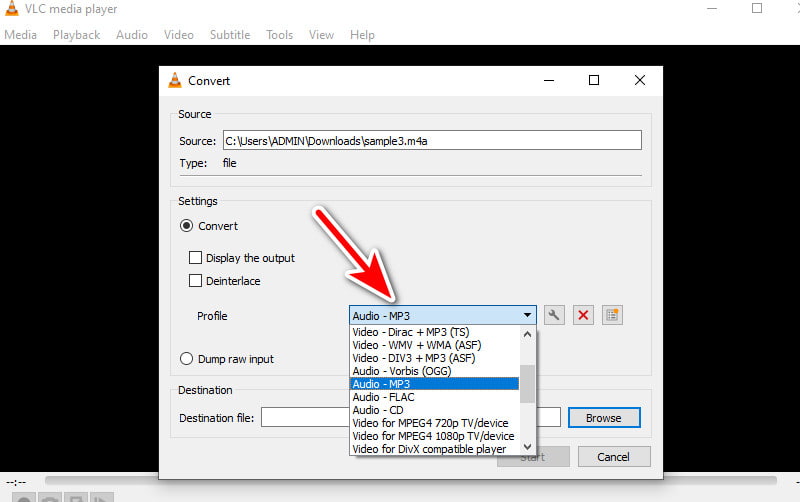 MP3‑Audioformat auswählen