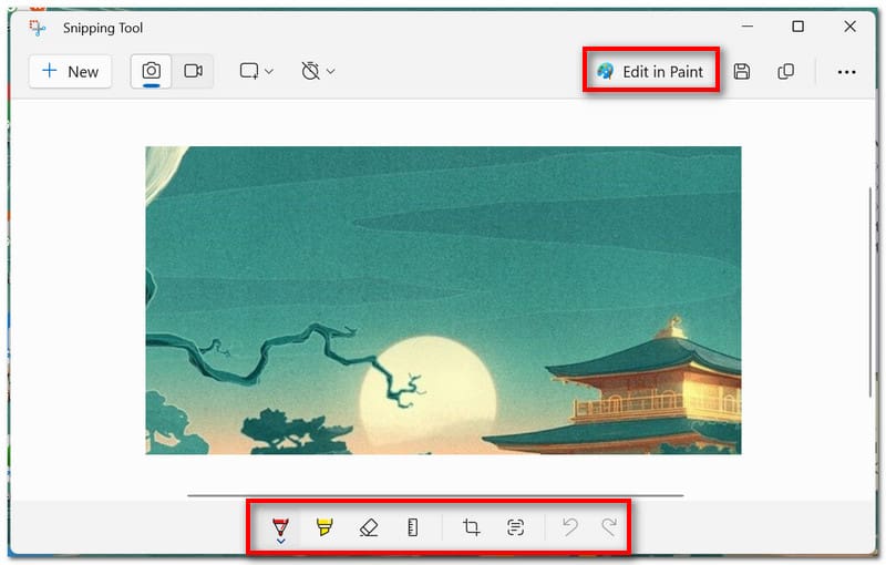 Snipping Tool Screenshot bearbeiten