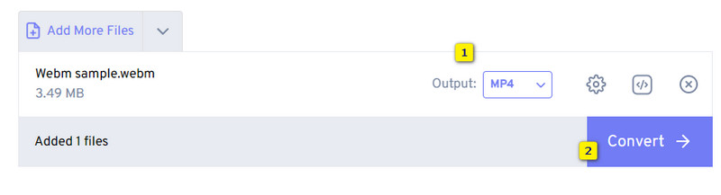 WebM-Konverter FreeConvert Konvertieren