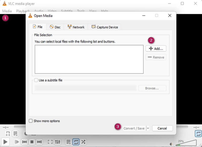 WebM zu MP4 VLC Hochladen