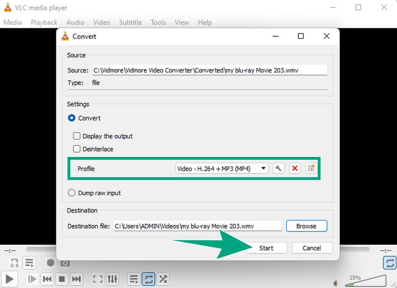WMV in MP4 konvertieren VLC konvertieren