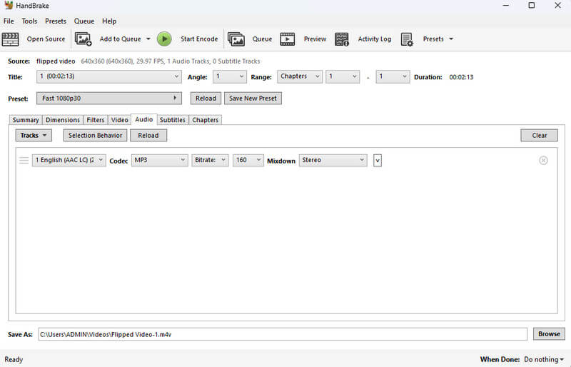 M4V MP3 Konverter HandBrake