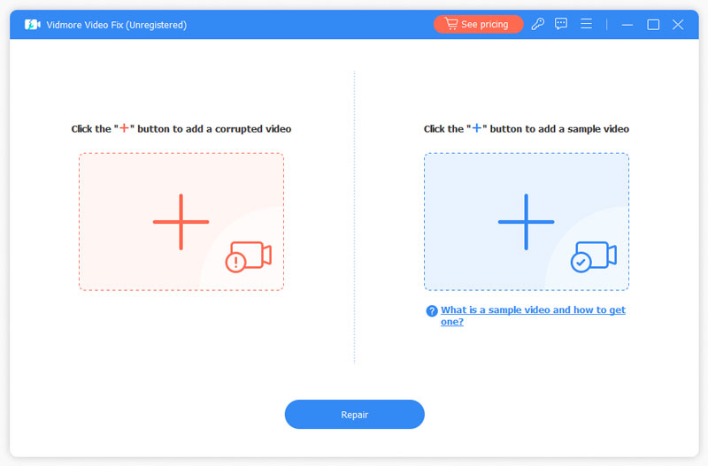 Video in Vidmore Video Fix hinzufügen