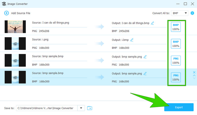 BMP PNG Vidmore Einstellung Konvertieren