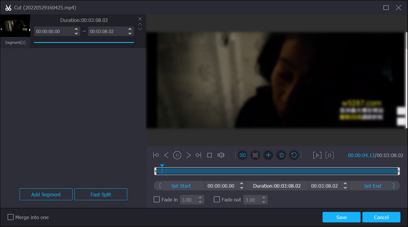 Bearbeitungsfenster auswählen