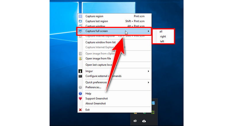 Greenshot Vollbild erfassen