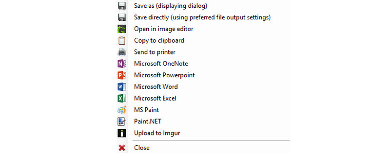 Greenshot Bildschirmaufnahme speichern