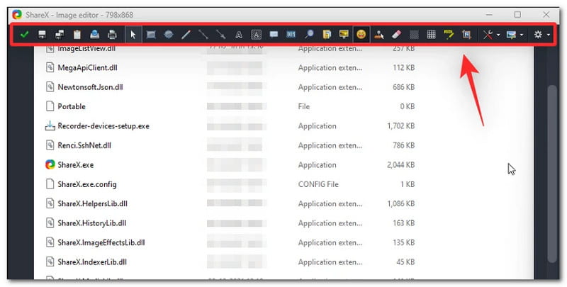 ShareX Screenshot bearbeiten