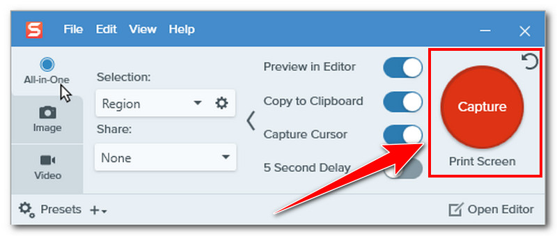 Snagit Bildschirm erfassen