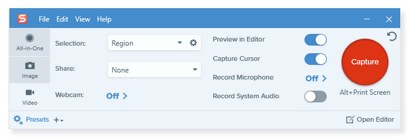Snagit Bildschirmaufnahme
