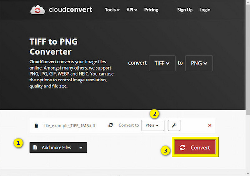 Tiff Png Cloud Online-Tool Konvertieren