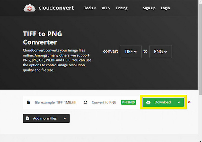 Tiff Png Cloud Online-Tool Herunterladen
