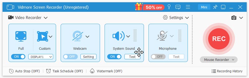 Vidmore Desktop‑Bildschirmrekorder